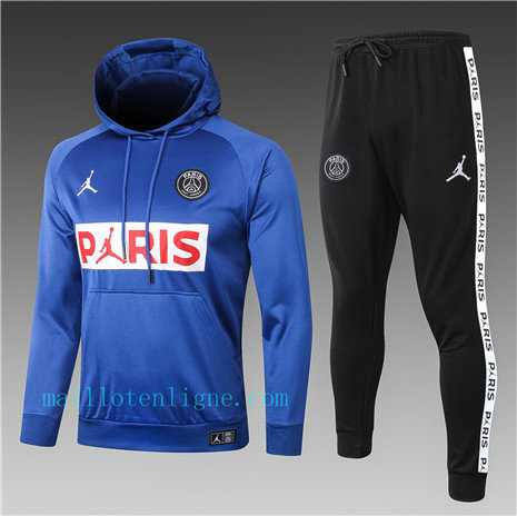 Ensemble foot PARIS PSG Jordan Enfant Survetement à Capuche Bleu PARIS 2020 2021