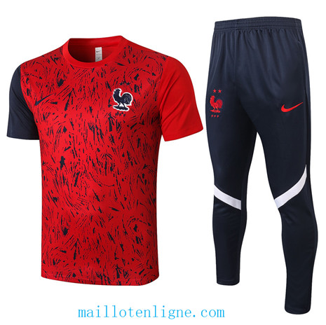 Thai Maillot Training France Rouge Rayon 2020 2021