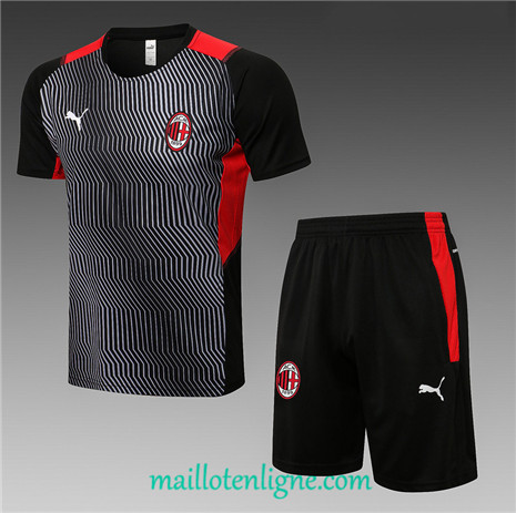 Thai Maillot Ensemble AC Milan Training foot Noir 2021 2022