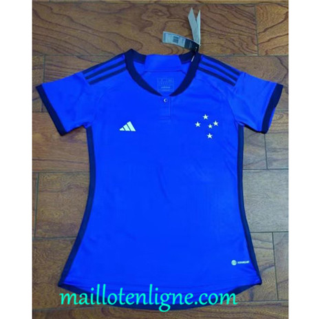 Thai Maillot Cruzeiro Femme Domicile Bleu 2023 2024 maillotenligne 0153