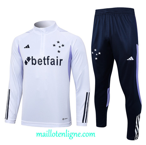 Thai Maillot Ensemble Cruzeiro Survetement 2023 2024 Bleu ML0332