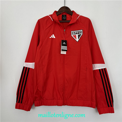 Thai Maillot Sao Paulo Coupe Vent 2023 2024 Rouge ML1352
