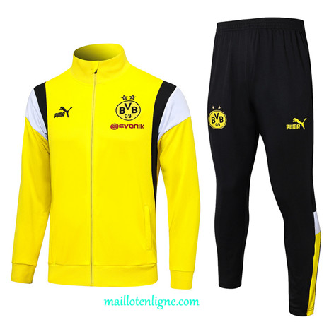 Thai Maillot Ensemble Borussia Dortmund Veste Survetement jaune 2024 2025 ligne 4816