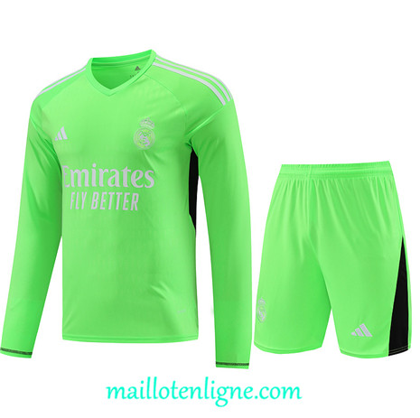 Thai Maillot Ensemble Real Madrid goalkeeper Training vert 2024 2025 ligne 4994