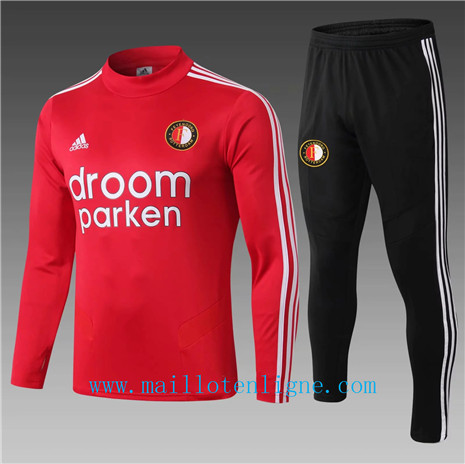 Ensemble foot Feyenoord Enfant Survetement Rouge/Noir 2019 2020