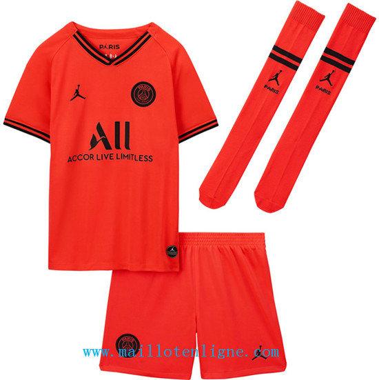 Maillot PSG Enfant Exterieur Orange/Rouge 2019/2020