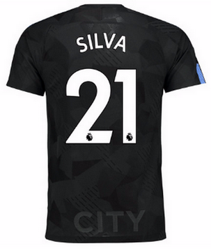 Maillot de Manchester City Silva Troisieme 2017/2018