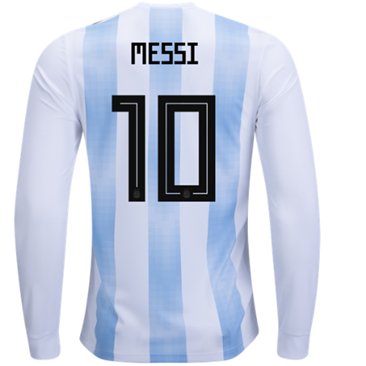 Maillot Argentine Messi 10 ML Domicile Coupe du monde 2018