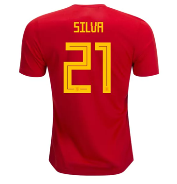 Maillot Espagne 21 SILVR Domicile Coupe du monde 2018