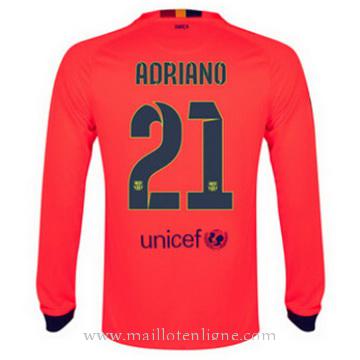 Maillot Barcelone Manche Longue Adriano Exterieur 2014 2015