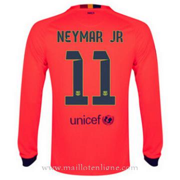 Maillot Barcelone Manche Longue Neymar Jr Exterieur 2014 2015
