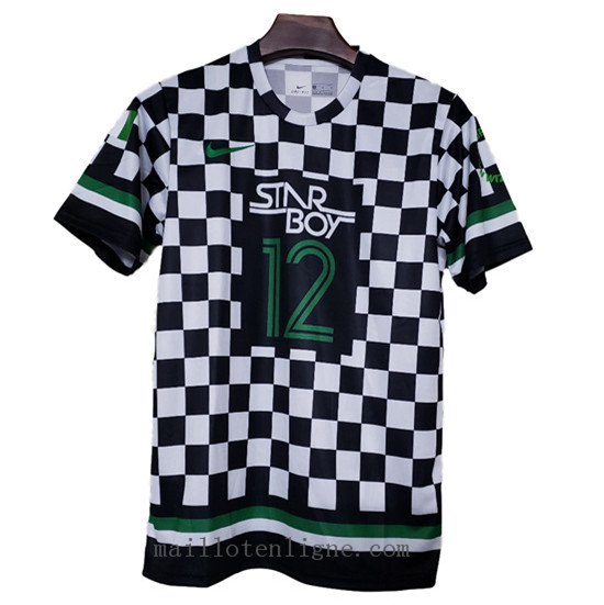 Maillot du Nigéria Plaid Noir/Blanc 2018-2019