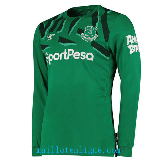 Maillot du Everton Exterieur Gardien de but Vert Manche Longue 2