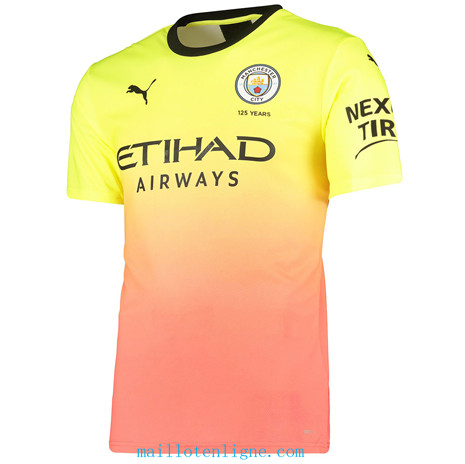 Maillot Manchester City Exterieur Jaune/Rose 2019 2020