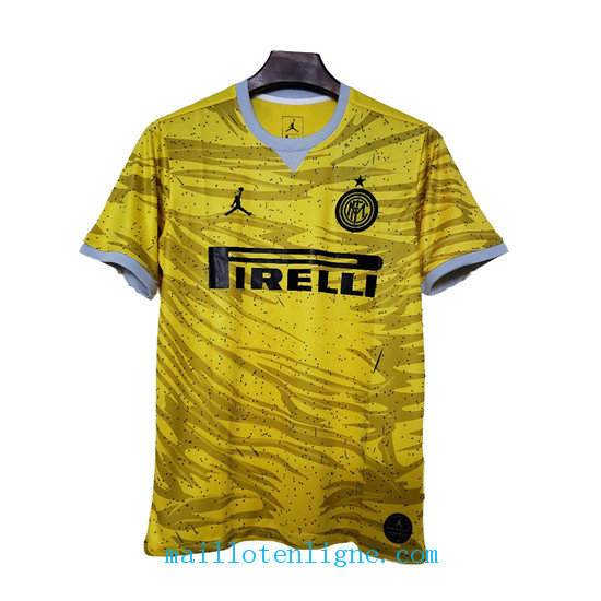 Maillot Inter Milan Jordan Jaune fans 2019 2020