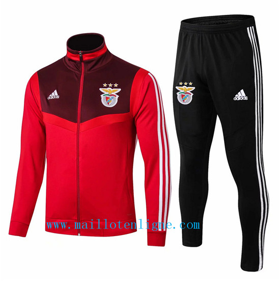 Maillotenligne Veste Survetement Benfica Rouge + Short Noir 2019