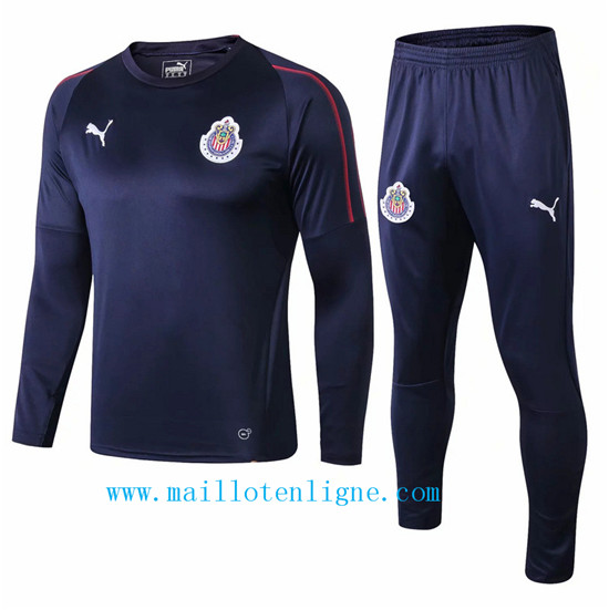 Maillotenligne Survetement Chivas Bleu Marine 2018/2019 Col Rond