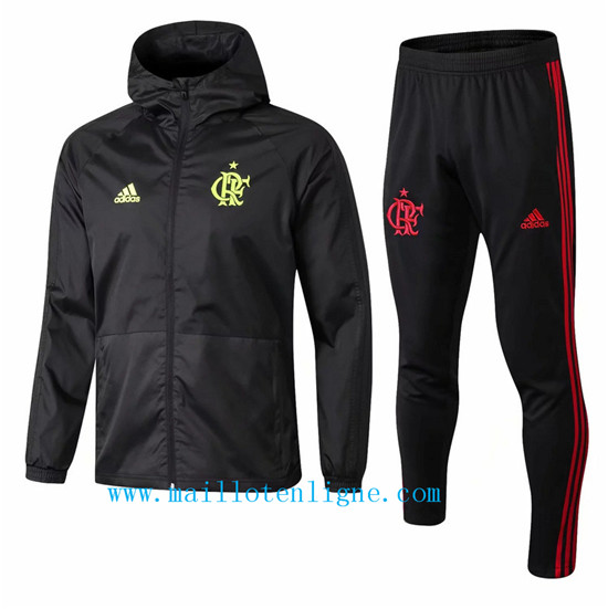 Maillotenligne Coupe vent Flamengo Noir 2018/2019 a Capuche