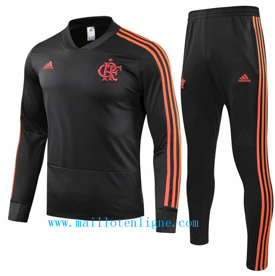 Maillotenligne Survetement Flamengo Noir 2018/2019 Col V