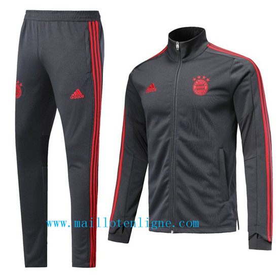 Maillotenligne Veste Survetement Bayern Munich Gris fonce 2018/2