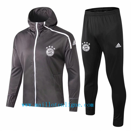 Maillotenligne Veste Survetement Bayern Munich Gris fonce 2018/2