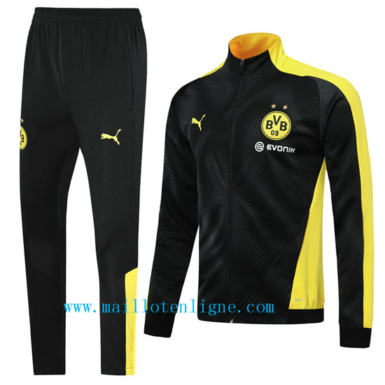 Maillotenligne Veste Survetement Borussia Dortmund Noir/Jaune 20