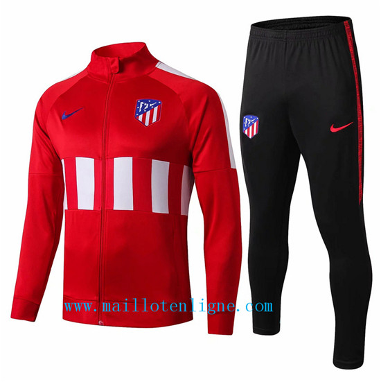 Maillotenligne Veste Survetement Atletico Madrid Rouge Noir 2019