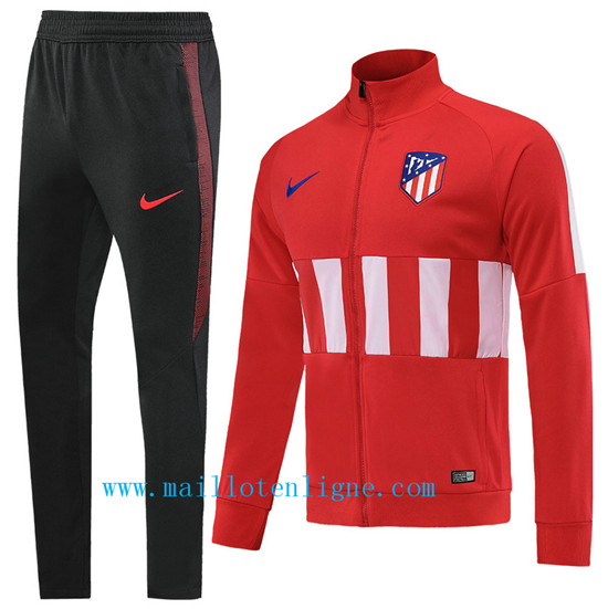 Maillotenligne Veste Survetement Atletico Madrid Rouge/Blanc + S