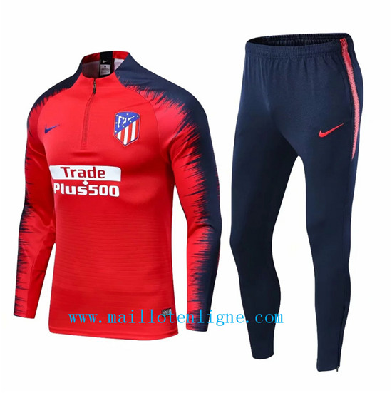 Maillotenligne Survetement Atletico Madrid Rouge + Short Bleu 20