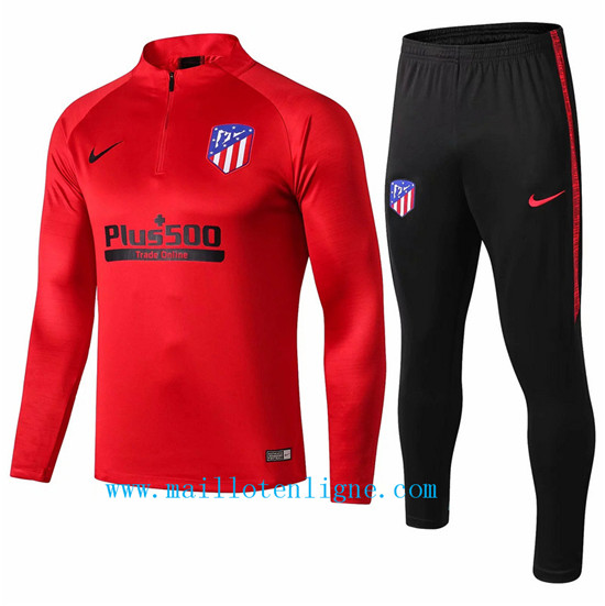 Maillotenligne Survetement Atletico Madrid Rouge + Short Noir 20