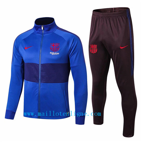 Maillotenligne Veste Survetement Barcelone Bleu 2019/2020 Col Ha