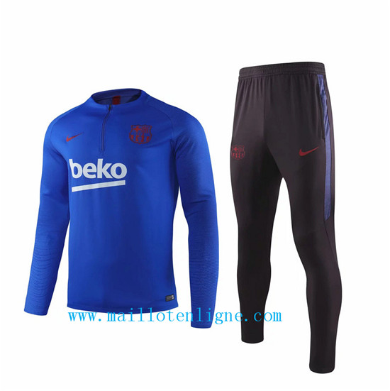Maillotenligne Survetement Barcelone BEKO Bleu 2019/2020 Col Ron