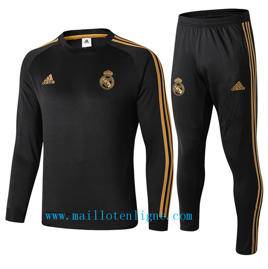 Maillotenligne Survetement Real Madrid Noir 2019/2020 Col Rond