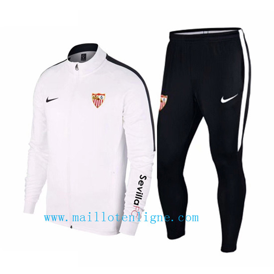 Maillotenligne Veste Survetement Séville Blanc 2018/2019