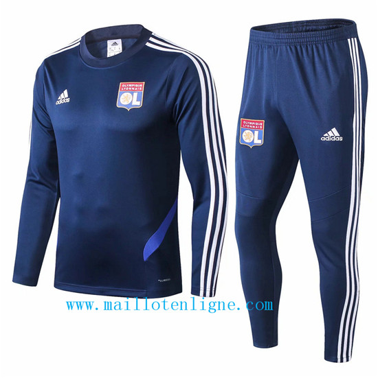 Maillotenligne Survetement Lyon Bleu 2019/2020 Col Rond