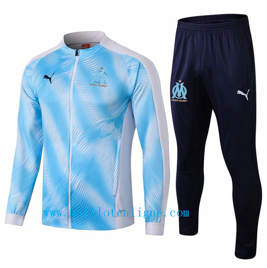 Maillotenligne Veste Survetement Marseille Bleu Ciel 2019/2020 C