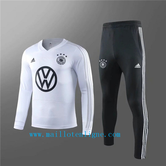 Maillotenligne Survetement Allemagne Blanc + Short Noir 2019/202