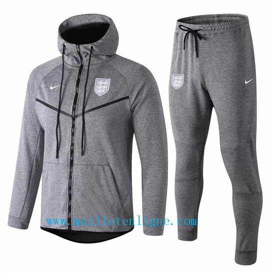 Maillotenligne Veste Survetement Angleterre Gris fonce 2018/2019