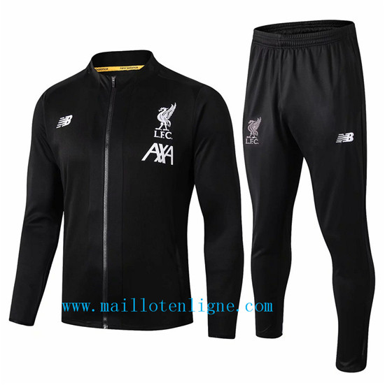 Maillotenligne Veste Survetement Liverpool L.F.C Noir/Blanc 2019