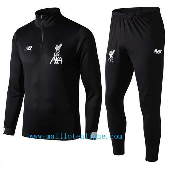 Maillotenligne Survetement Liverpool Noir 2019/2020 Col Haut