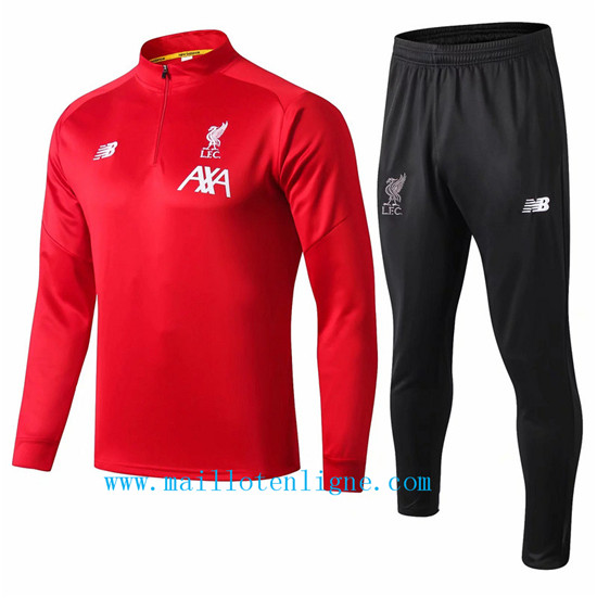 Maillotenligne Survetement Liverpool Rouge + Short Noir 2019/202