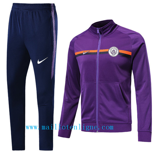 Maillotenligne Veste Survetement Manchester City Violet 2018/201