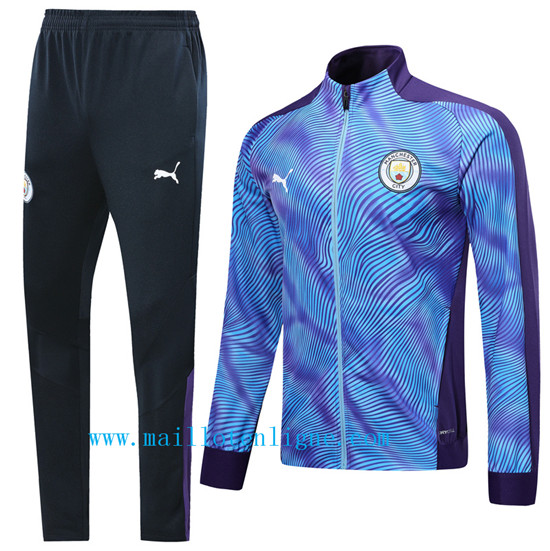 hoop Overleg metgezel Maillotenligne | Acheter Nouveau Veste Survetement Manchester City  Violet/Bleu 2019/2020 pas cher 100%