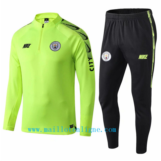 Maillotenligne Survetement Manchester city Jaune/Vert 2019/2020