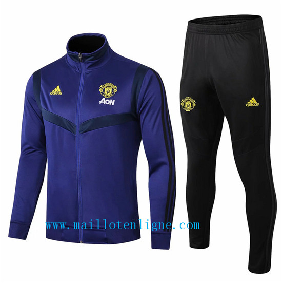 Maillotenligne Veste Survetement Manchester United Bleu Marine 2