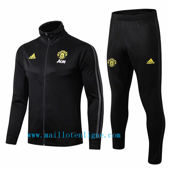 Maillotenligne Veste Survetement Manchester United Noir 2019/202