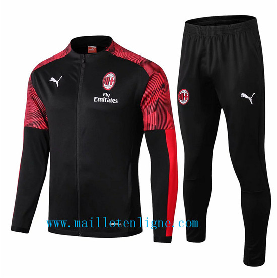 Maillotenligne Veste Survetement AC Milan Noir 2019/2020