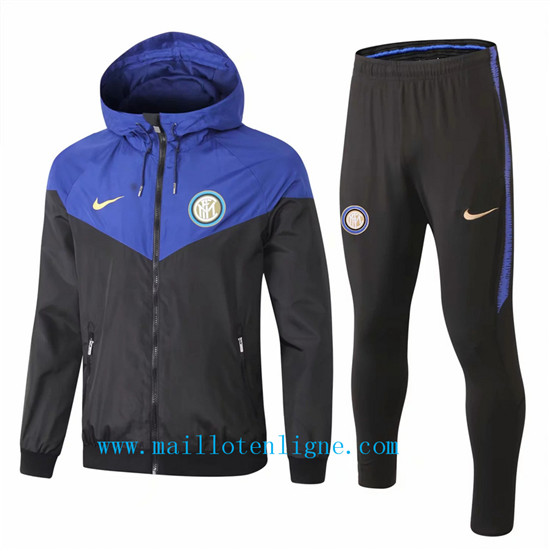 Maillotenligne Coupe vent Inter Milan Noir/Bleu 2018/2019 a Capu