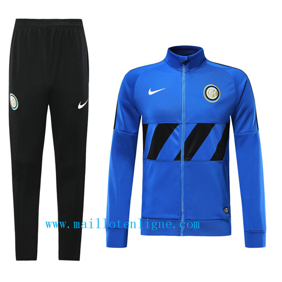 Maillotenligne Veste Survetement Inter Milan Bleu + Short Noir 2