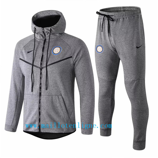 Maillotenligne Veste Survetement Inter Milan Gris fonce 2018/201